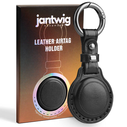 Leather AirTag Keychain Holder